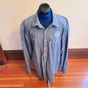 KAVU Button Up Breckenridge Brewery Shirt